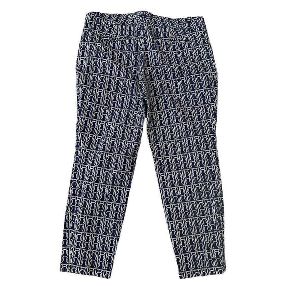 J.Crew Nautical Cafe Capri Pants cotton stretch size 10 - Picture 2 of 7